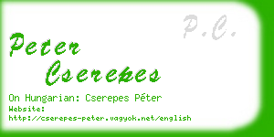peter cserepes business card